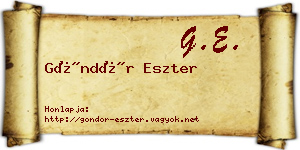 Göndör Eszter névjegykártya