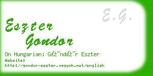 eszter gondor business card